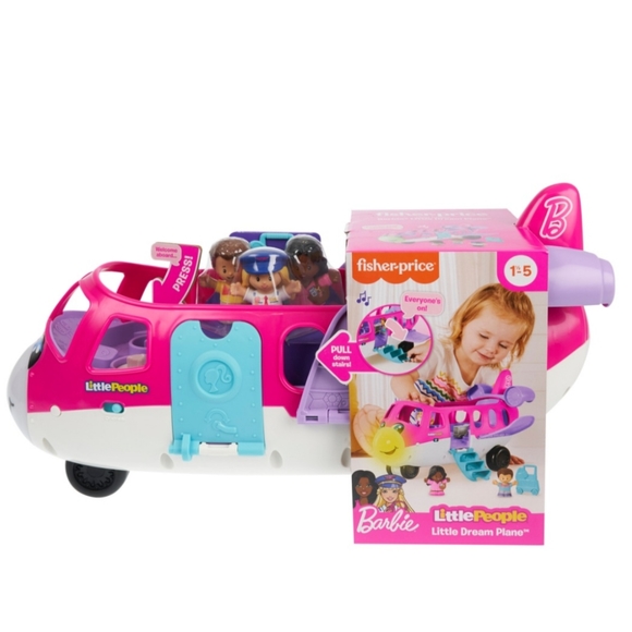 Barbie Little Dream Plane Fisher-Price Little People Interactive Learning Toy - Picture 9 of 10